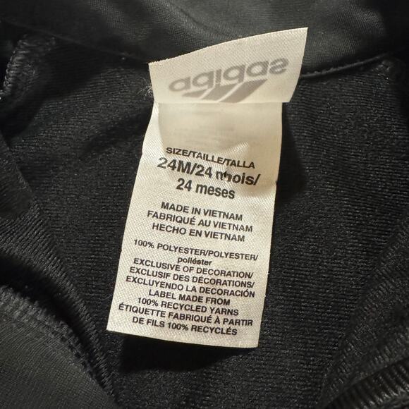 Adidas Toddler Black/Pink Track Jacket Size 24M - Picture 4 of 5